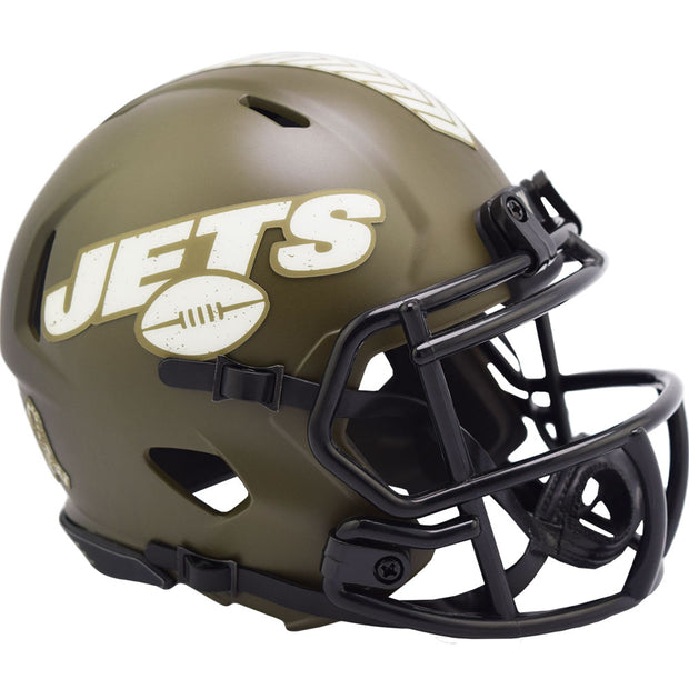 New York Jets Salute To Service 2022 Riddell Speed Mini Helmet