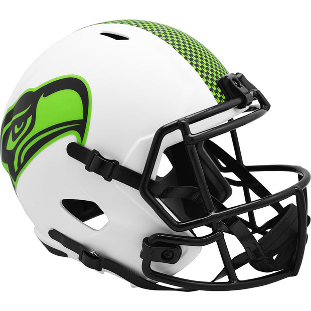 Seattle Seahawks Riddell White Lunar Eclipse Replica Football Helmet