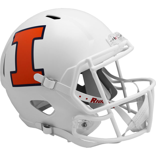 Illinois Fighting Illini White Speed Full Size Replica Football Helmet