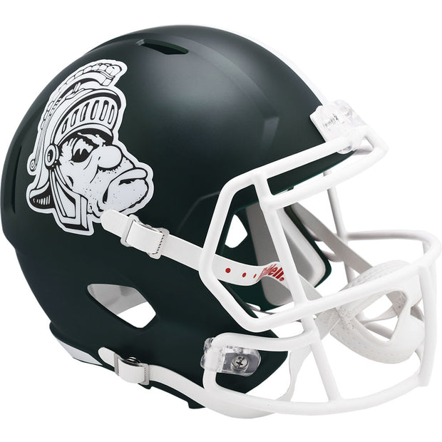 MSU Spartans Riddell Speed Mini Helmet - Gruff Sparty Green