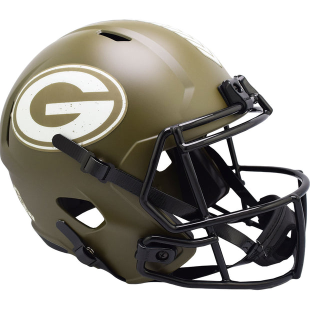Green Bay Packers Riddell Salute To Service Replica Football Helmet