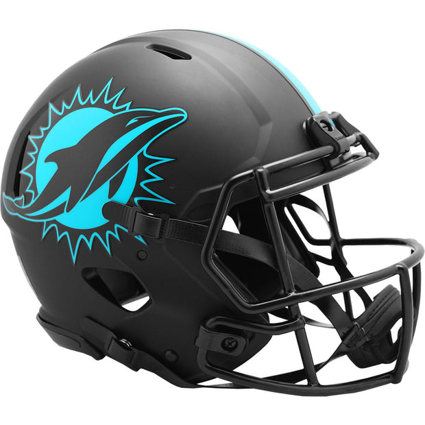 Miami Dolphins Riddell Black Eclipse Authentic Football Helmet