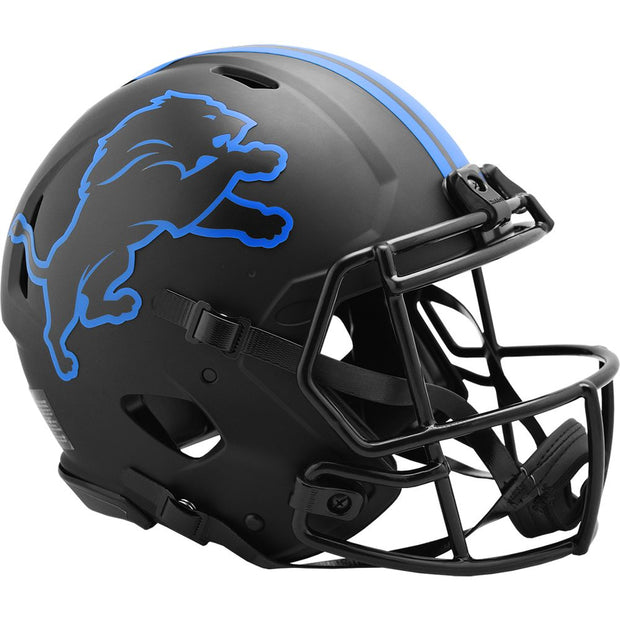 Detroit Lions Black Eclipse Speed Authentic Football Helmet