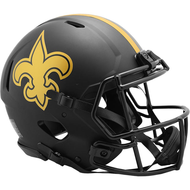 New Orleans Saints Black Eclipse Speed Authentic Football Helmet