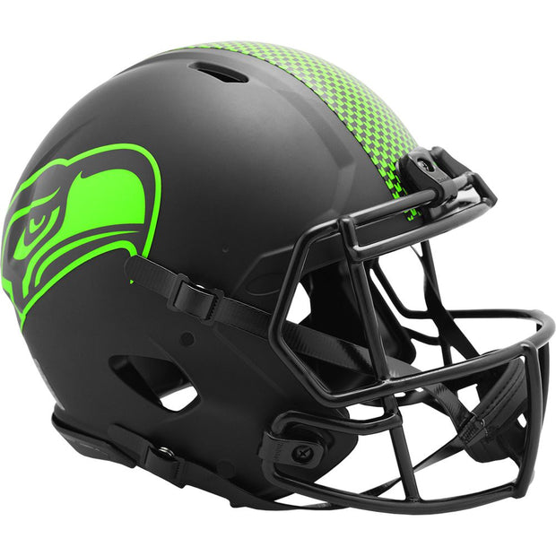 Seattle Seahawks Black Eclipse Speed Authentic Football Helmet