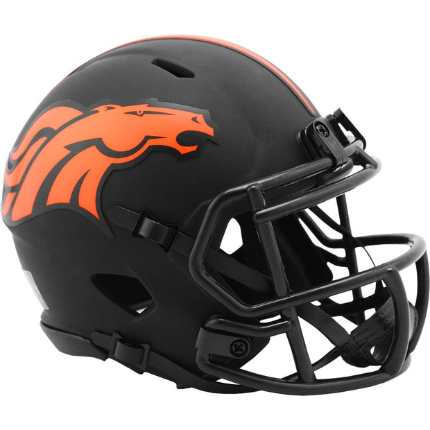Denver Broncos Riddell Black Eclipse Mini Football Helmet