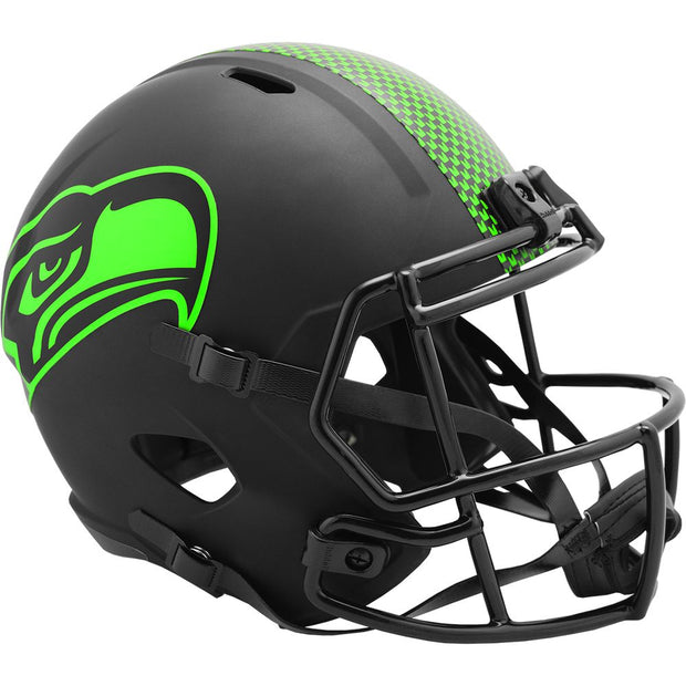 Seattle Seahawks Riddell Black Eclipse Replica Football Helmet