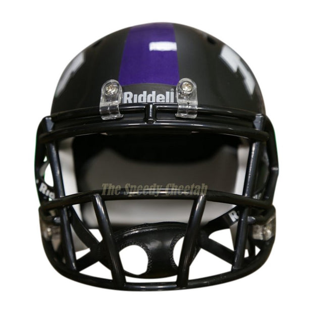 TCU Horned Frogs Black Riddell Speed Mini Football Helmet