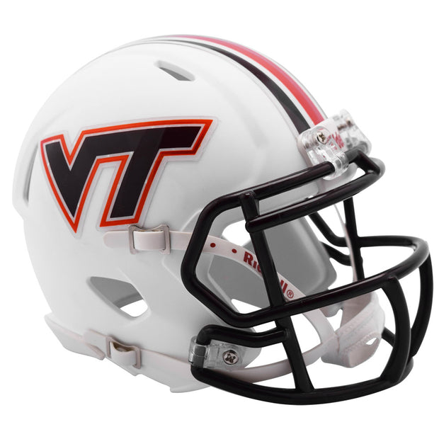 Virginia Tech Hokies White Riddell Speed Mini Football Helmet