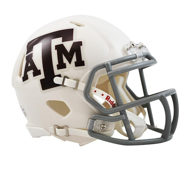 Texas A&M Aggies White Riddell Mini Speed Football Helmet