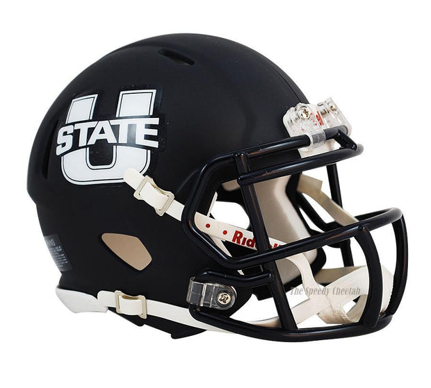 Utah State Aggies Navy Riddell Mini Speed Football Helmet